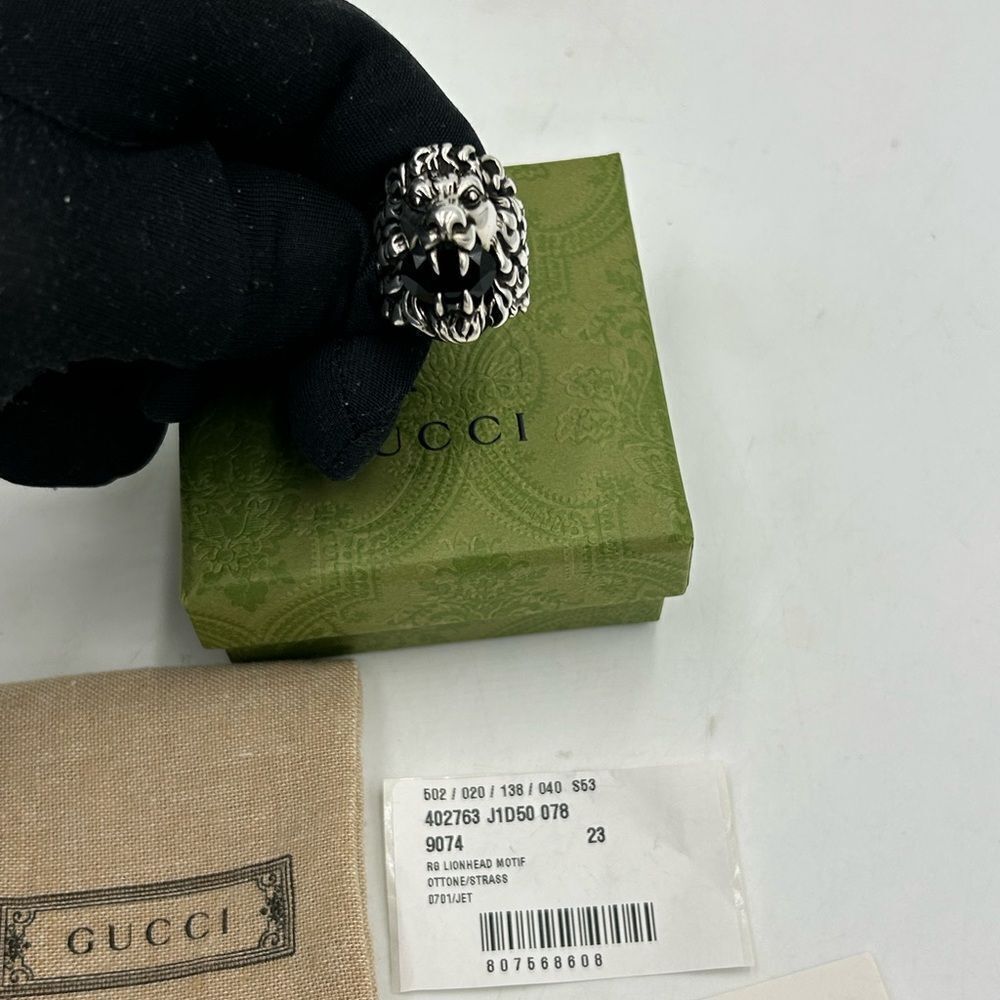 Men's Gucci iconic Lionhead ring size 10 made in Italy - Picture 7 of 8